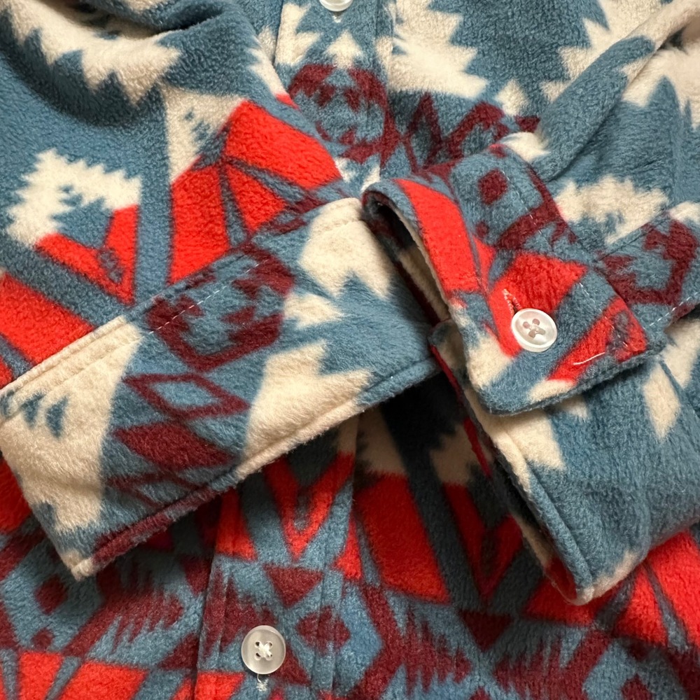 Wrangler Wrancher Southwestern Fleece Shirt Women's L Cozy Aztek Cowboy Soft‎ - Picture 4 of 6